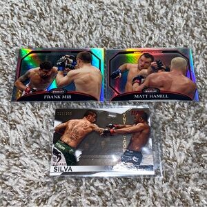 2010-11 TOPPS UFC Serial Numbered Holo 3ea Card Lot Frank M/Matt H/Thiago S